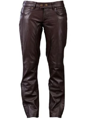 5 Pocket Leather Trousers  Plain Leather Jeans  Mens Classic Leather