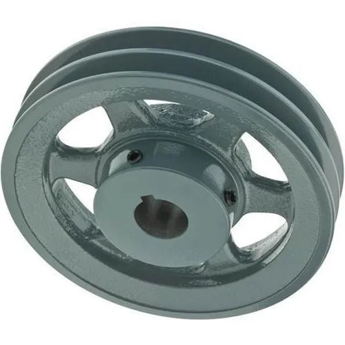 Strong Round Shape Painted Iron V Belt Pulley For Atta Chakki Bore Diameter: 5 Inch (In)