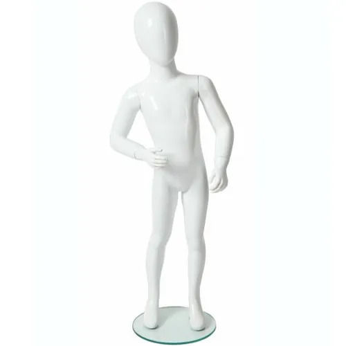 1.6 Foot Polished Finished Plain Fibreglass Kids Mannequin With Round Base Age Group: Children