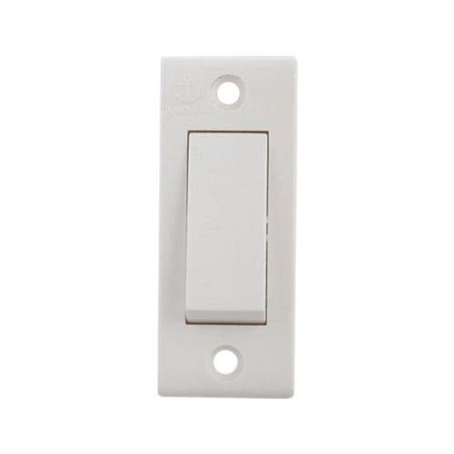 White 240 Voltage 3 Inches 20 Gram Polycarbonate One Way Switch For Electric Fittings 