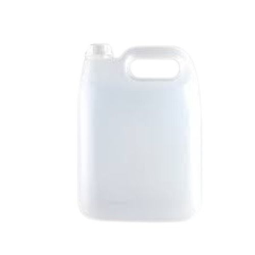 White 5 Liter Screw Cap D-Cut Handle Rectangle Plastic Can