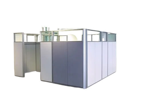 8 Mm Thick Rectangular Polished Finished Glass And Aluminium Partition