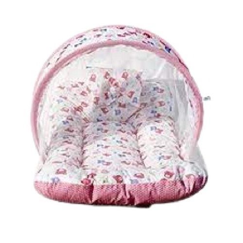 White Fordable Comfortable Printed Cotton Baby Carry Bed With Net Cover