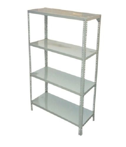 Silver Galvanized Surface Slotted Angle Racks For Industrial Purposes 