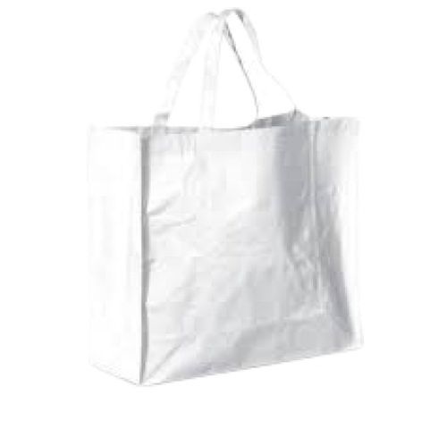 White Great Strength Flex Loop Handle Pp Woven Bag For Shopping