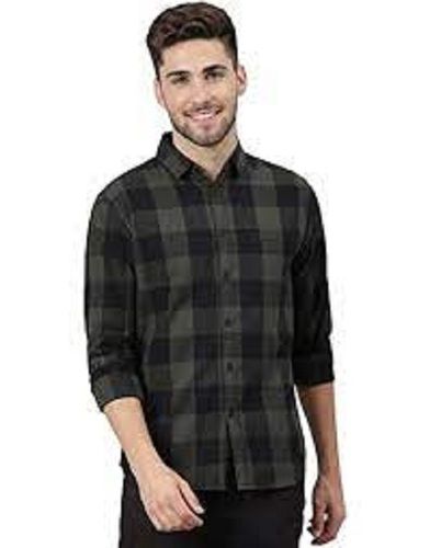 Mens Skin Friendly Checked Pattern Cotton Shirts For Casual Wear Age Group: 16 Above