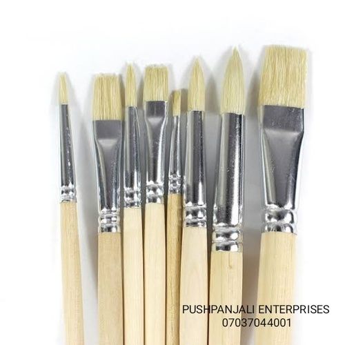Metal And Wood White Paint Brush For Painting