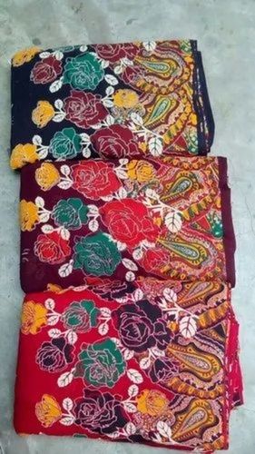 Brown Shrink Resistant Printed Cotton Fabric For Making Ladies Garments