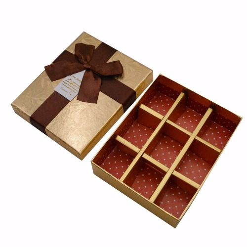 Black Square Matte Finished Plain Corrugated Paper Chocolate Packaging Box