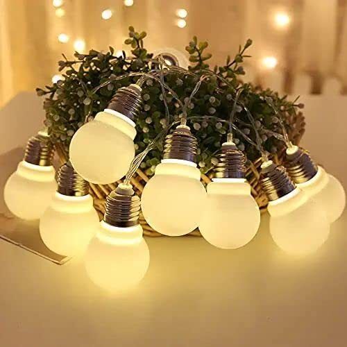 X4Cart Frosted Bulb Led Warm White String Light - 16 Led 3 Meter For Indoor Outdoor Diwali Decoration Light Plug-In (Warm White) Input Voltage: 5 Watt (W)