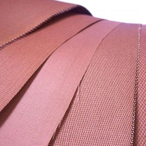 Pink 1.40 Gram Per Cubic Meter Washable Plain Polyester Conveyor Belt Fabric