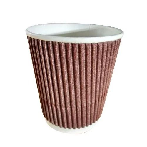 150Ml Heat And Cold Resistance Disposable Plain Ripple Paper Cup Lead Time: 00