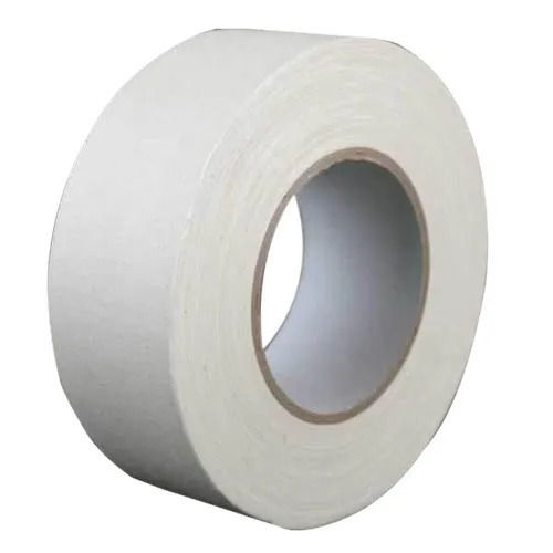 White 2 Mm Thick 50 Meter Single Sided Plain Cotton Tapes For Garment