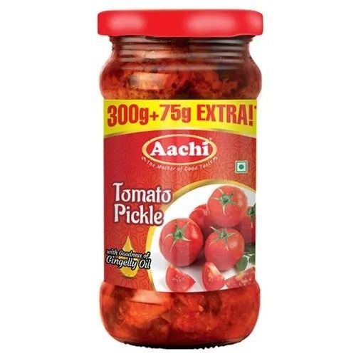 375 Gram Spicy And Sour Taste No Added Artificial Color Tomato Pickle