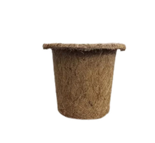 4 Inches Matt Finish Round Coconut Coir Pot For Planting