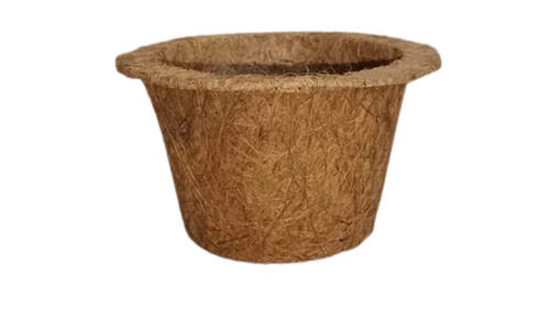6 Inches 50 Gram Antique Coconut Coir Round Flower Pot For Planting