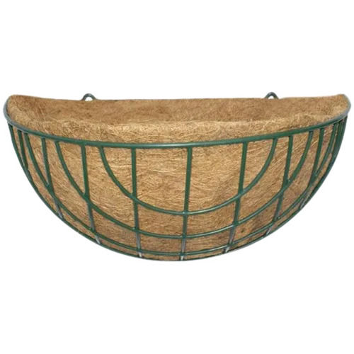 Brown 8 Inches Diameter Eco Friendly Coconut Coir Round Hanging Basket For Planting