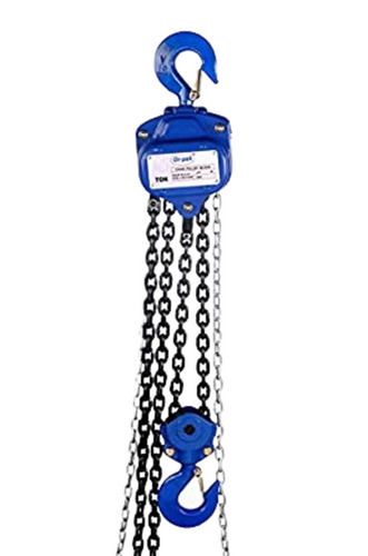 Black And Blue Double Beam Crane Manual Chain Pulley Block For Installing Machines