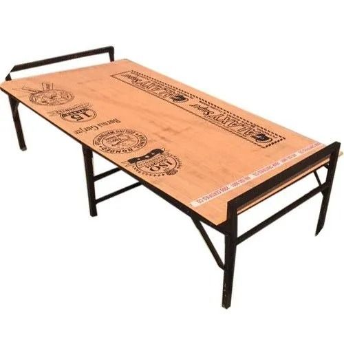 Wood Carving Eco-Friendly Portable Foldable Plywood Bed With Stainsteel Frame