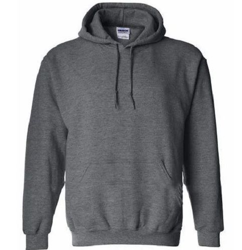 Long Sleeve Cotton Plain Mens Hooded Sweatshirt For Casual Use Chest Size: 44 Inch