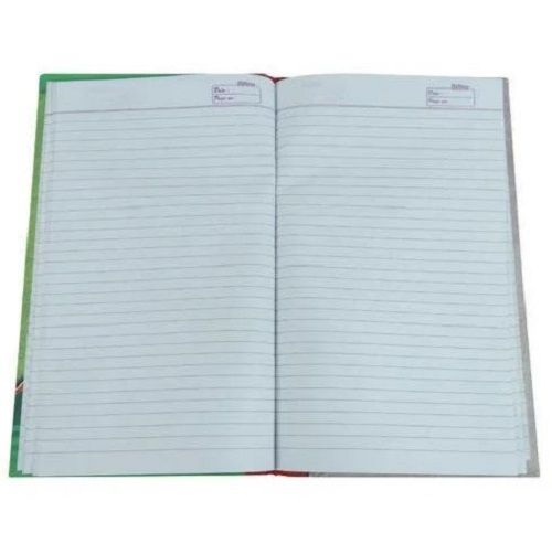 Light Weight Rectangular Soft And Smooth 120 Pages Pin Bound Long Writing Notebook