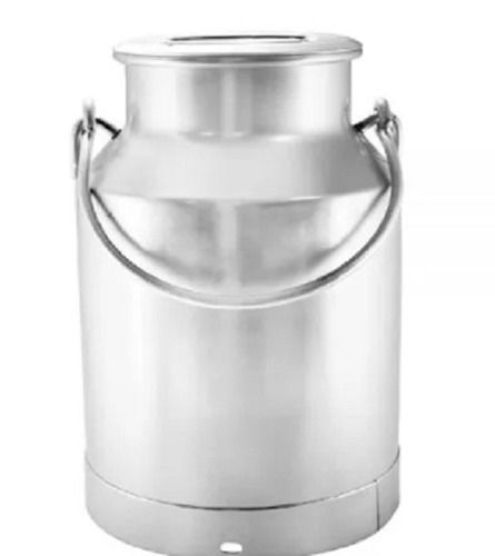 Silver 20 Liter Capacity Round Polished Aluminium Milk Can