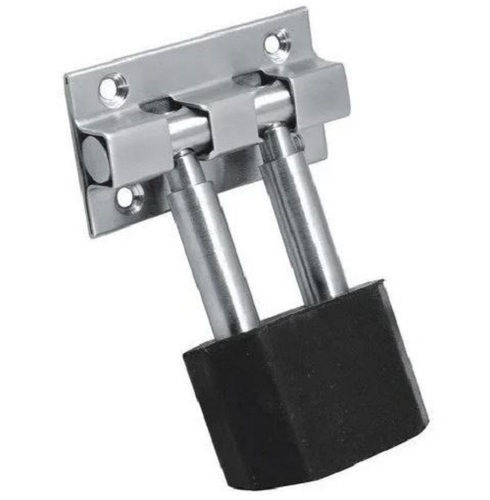 3.5X4 इंच 160 ग्राम रबर और स्टेनलेस स्टील डोर स्टॉपर साइज़: 3.5X4 इंच