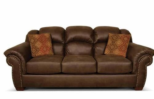 Polished 3 Seater Leather Sofa For Home No Assembly Required