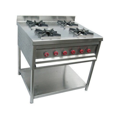 Square Shape 4 Burner Gas Range For Commercial Use