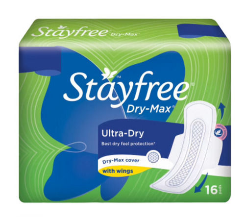 Ultra Dry Protection Super Soft Non Woven Sanitary Pads, Pack Of 16 Pieces