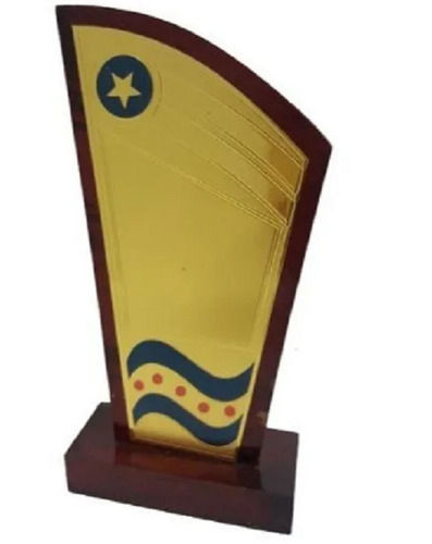 Brown 15 Inch Polished Wooden Base Competitive Acrylic Memento