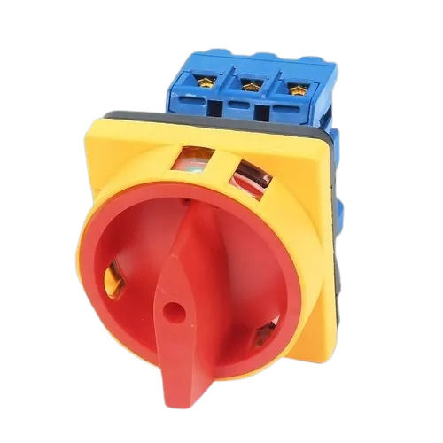 Red And Yellow 220 Volt Acrylonitrile Butadiene Styrene Plastic Body Rotary Cam Switch 