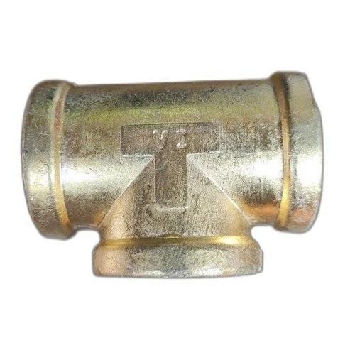 3.2 Mm Thick Rust Proof Polished Finished Round Brass Tee