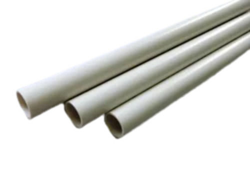 White 4 Mm Thick Round Rigid Poly Vinyl Chloride Conduit Pipe For Construction