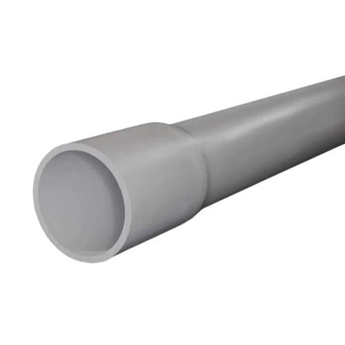 Grey 4Mm Thick 2 Inches Round Rigid Poly Vinyl Chloride Plumbing Pipe For Construction