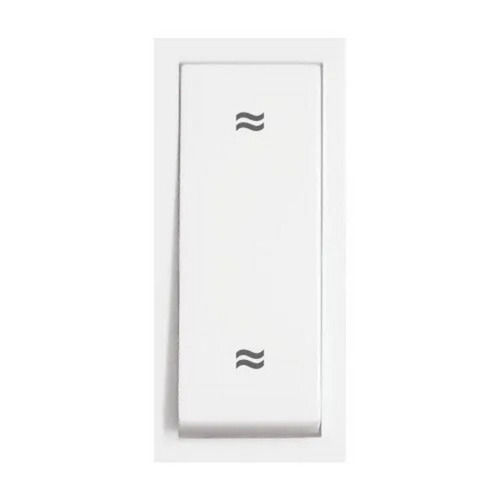 White 6 Ampere 220 Voltage Polycarbonate Body One Way Electrical Switch 