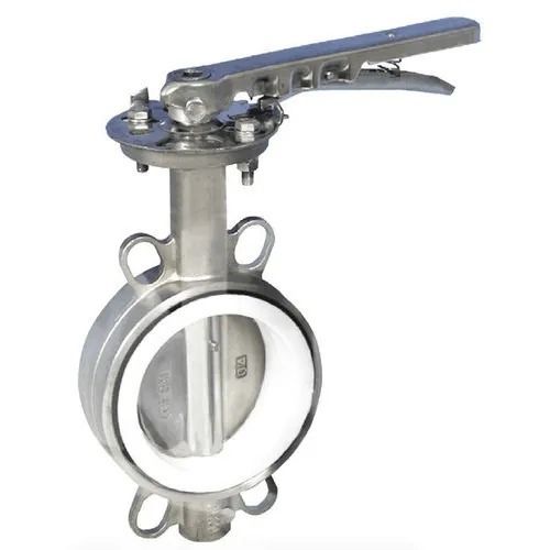 Silver 755 Grams Manual Stainless Steel Butterfly Valve For Water 