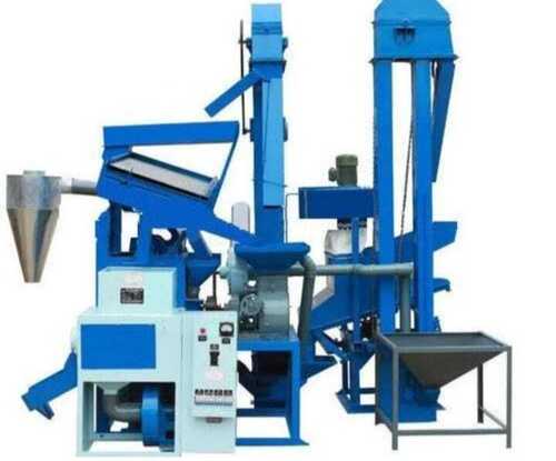 Blue Automatic Commercial Rice Mill Machine