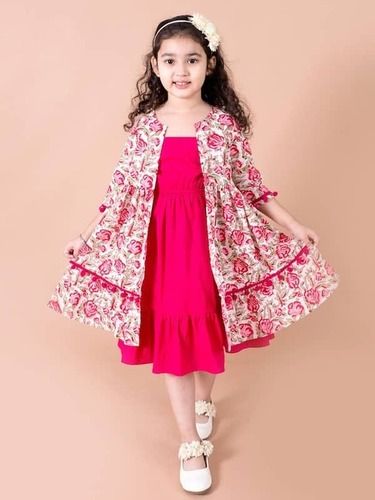 Casual Wear Floral Print Design Kids Dress At Best Price In Kolkata | Shree  Balaji Creations
