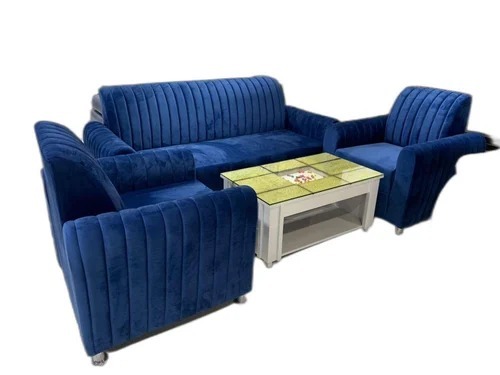 Modern Style Machine Cutting Non Foldable Velvet And Wooden Designer Sofa