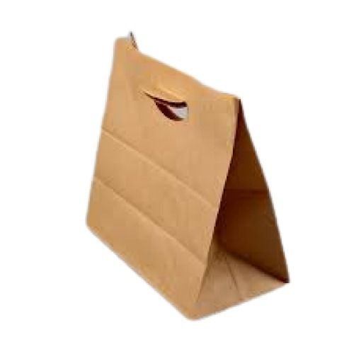 Disposable Plain Brown Patch Handle Kraft Paper Bags