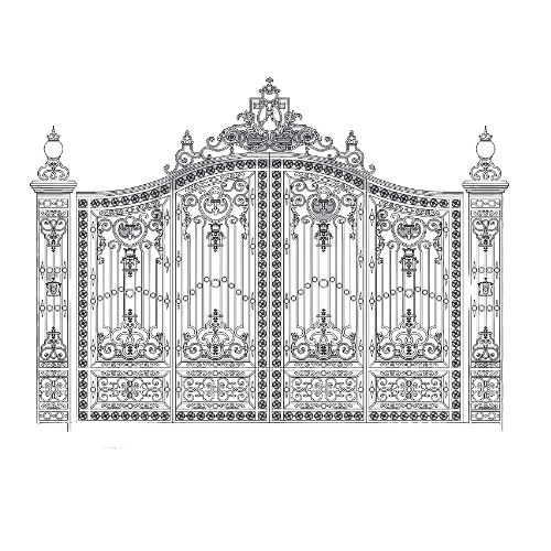 Rust Resistant Maharaja Design Iron Gate With Swing Type