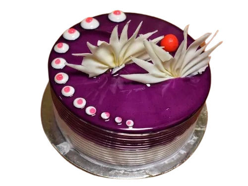 1 Kilograms Sweet And Delicious Eggless Round Blueberry Cake