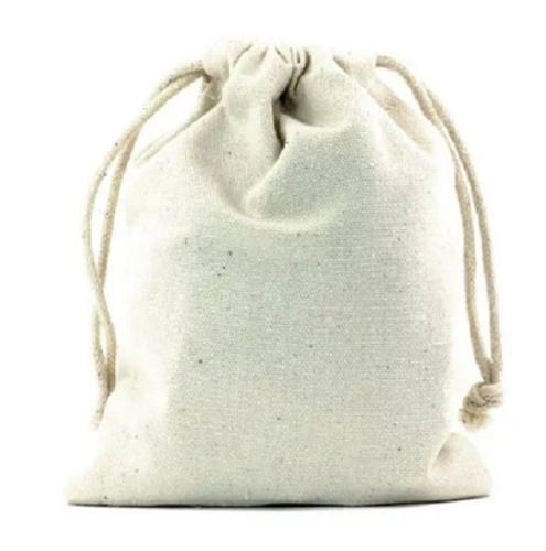 Potli Bag Off White Cotton Drawstring Bags Capacity 1 Kg