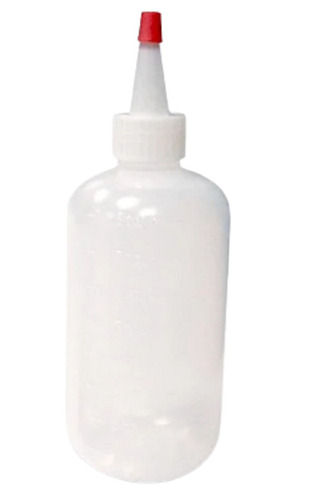 White 100 Ml Capacity Plastic Round Narrow Flip Top Dropper Bottles