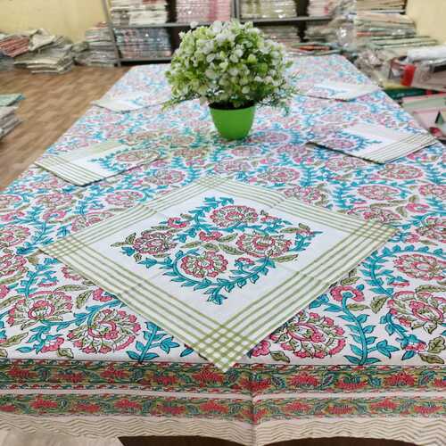 100% Printed Cotton Dining Table Cloth For Home And Hotel