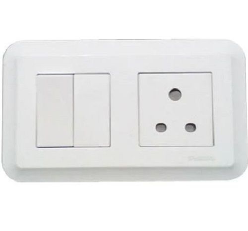 White 2 Way Rectangular Electrical Switch Board 