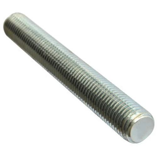 Silver 2X2X0.5 Inches Full Threaded Round Head Stainless Steel Stud Bolt For Fittings