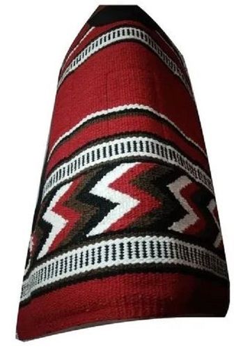 Red 35 X 26 X 36 Inch Printed Woolen Horse Saddle Blanket