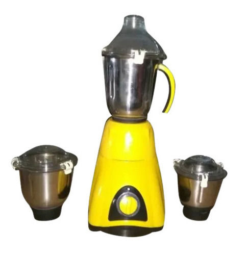 500 Watt 230 Volt Stainless Steel 3 Jar Plastic Body Mixer Grinder  Capacity: 8 Liter/Day